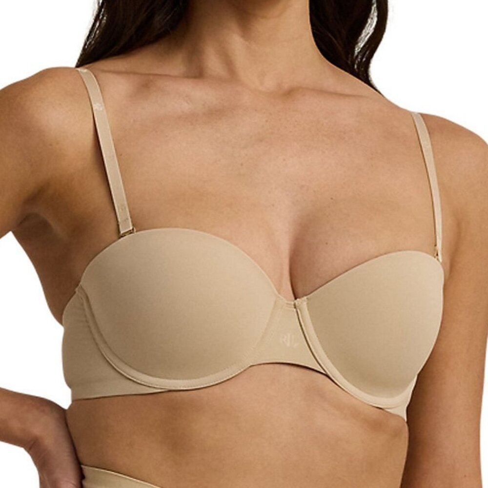 Lauren Ralph Lauren Luxe Smoothing Convertible Strapless Bra - Multi Sizes Beige